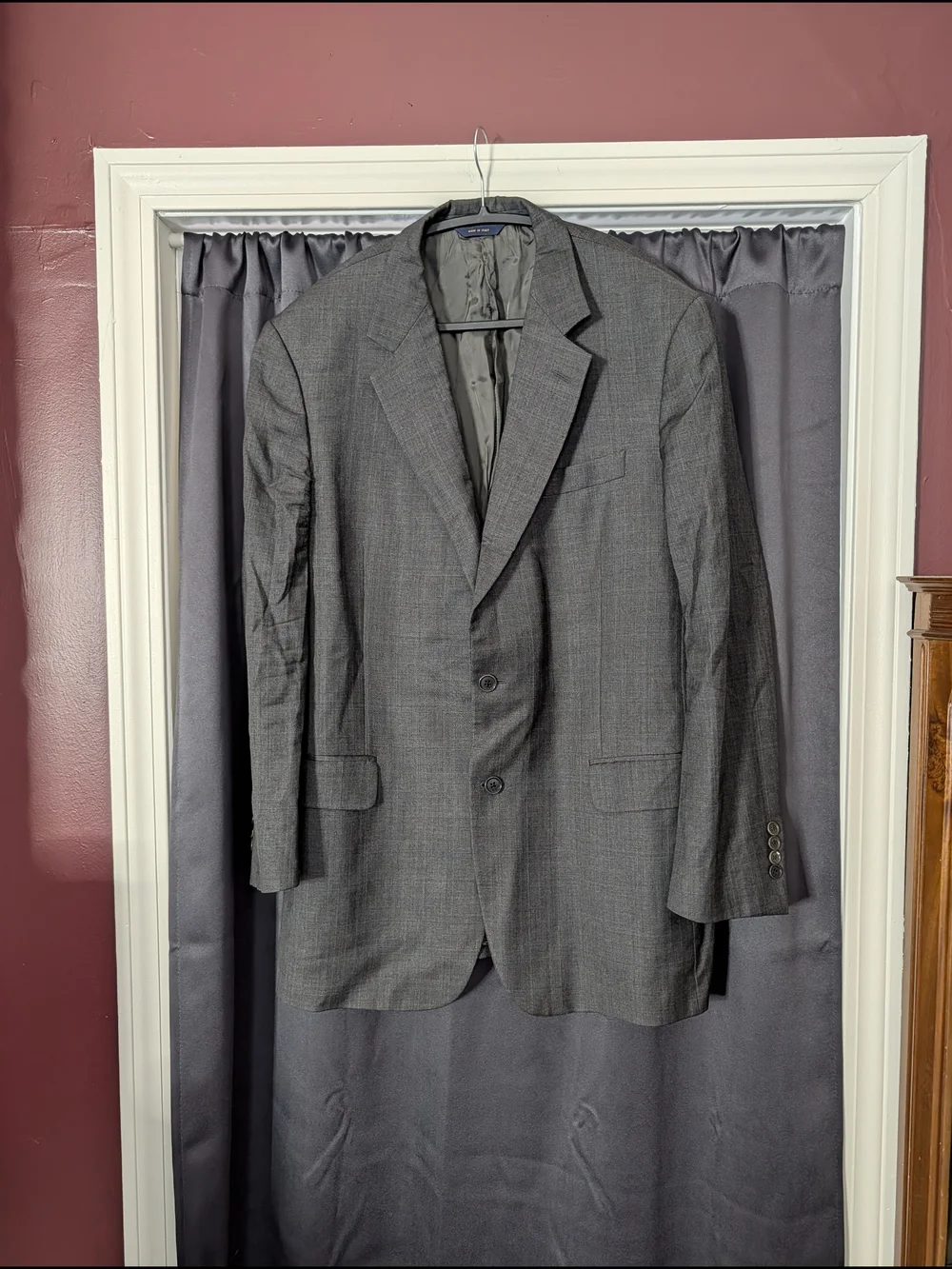 LORO PIANA x Brooks Brothers Gray Plaid Wool Two-Button Sport Coat Made In Italy